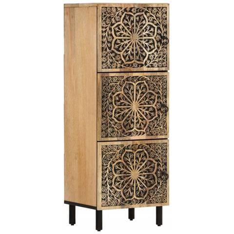 Credenza 40x33x110 Cm In Legno Massello Di Mango - Foto 1