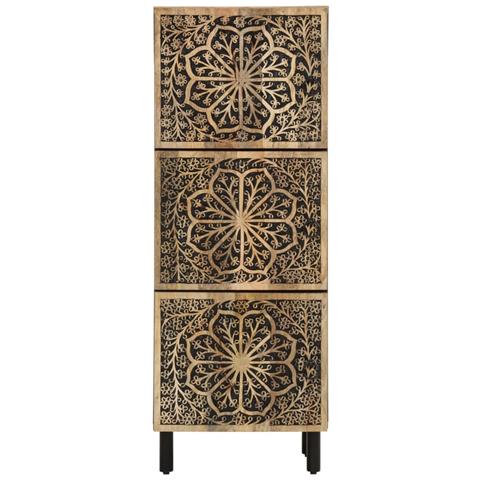 Credenza 40x33x110 Cm In Legno Massello Di Mango - Foto 3