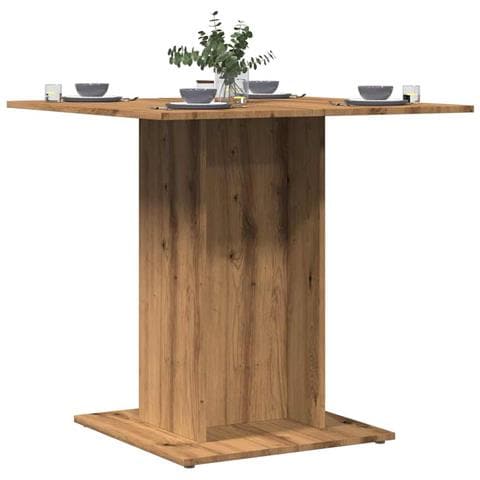 Tavolo Pranzo Rovere Artigianale 80x80x75 Cm Legno Multistrato - Foto 1