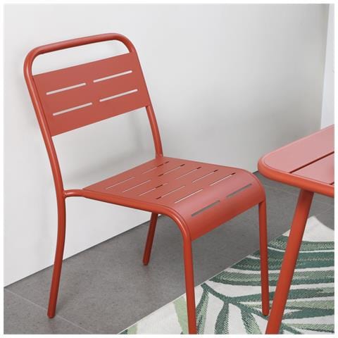 Bergame Set Di 6 Sedie Tavolo Da Pranzo In Terracotta - Foto 5