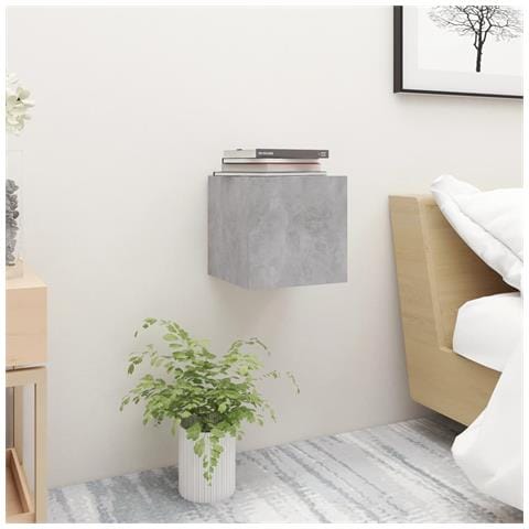 Comodini Grigio Cemento 2 Pz 30,5x30x30 Cm In Truciolato - Foto 1