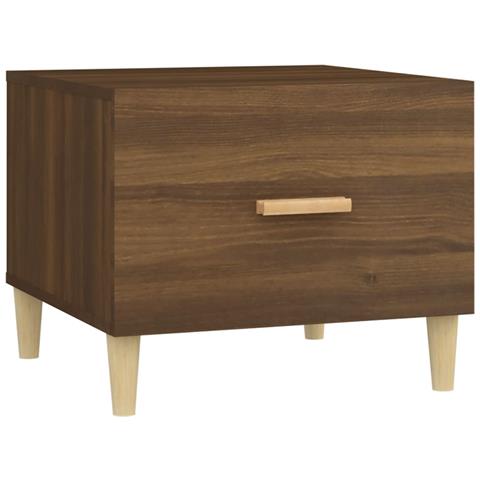 Tavolino Da Salotto Rovere Marrone 50x50x40cm Legno Multistrato - Foto 1