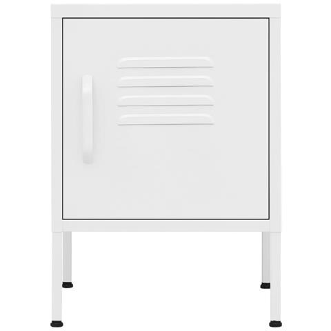 Lusso Casadino -  Comodino Bianco 35x35x51 Cm In Acciaio - Foto 2