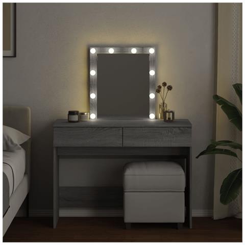 Toeletta Con Led Grigio Sonoma 100x40x130 Cm - Foto 2