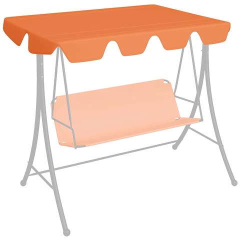 Baldacchino Per Dondolo Giardino Arancione 150/130x105/70 Cm - Foto 7