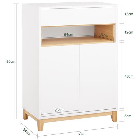 Mobile Multifunzionale Per Ingresso 60x34x85 Cm Fsb97-wn - Foto 2