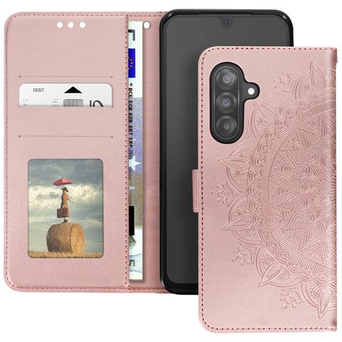 Cover Mandala Floreale Per Samsung Galaxy A26 Portafoglio Con Laccio - Foto 1