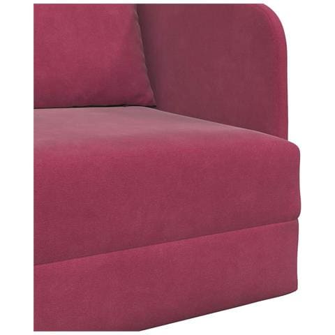 Divano Letto 2-in-1 Bordeaux 65x80x83 cm Velluto - Foto 9