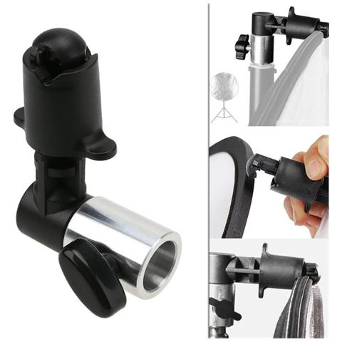 Morsetto Di Fissaggio Riflettore In Alluminio Nero/argento - Supporto Per Pannello Riflettente E Sfondi - Foto 2