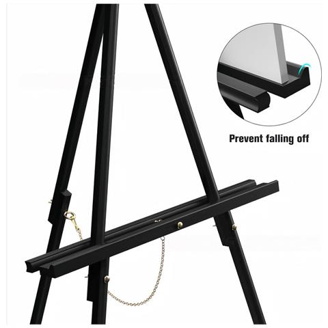 Cavalletto In Ferro Nero: Pieghevole, Portatile Per Schizzi E Arte - Foto 2