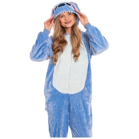 Pigiama Da Donna Tuta Kigurumi Onesie Costume Stich Blu 165-175 L - Foto 2