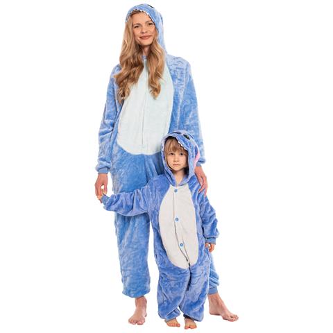 Pigiama Da Donna Tuta Kigurumi Onesie Costume Stich Blu 165-175 L - Foto 8