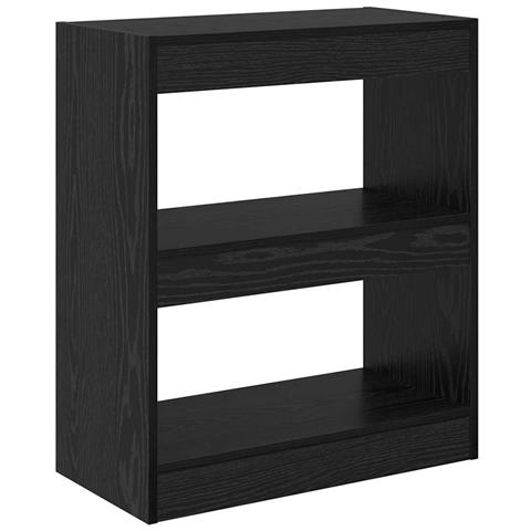 Armadio per Libri Rovere nero 60 x 30 x 72 cm Legno multistrato - Foto 1