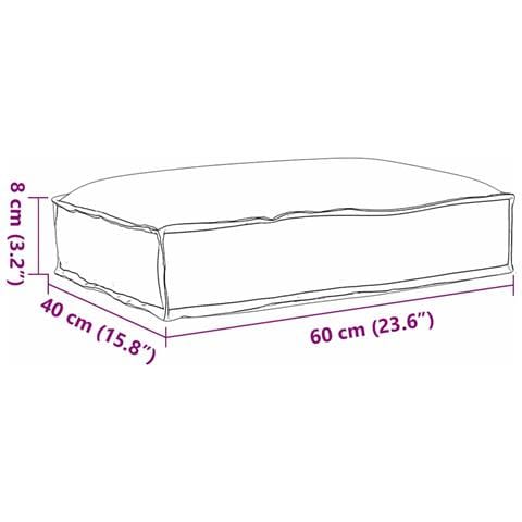 Cuscino per seduta pallet Antracite 60 x 40 x 8 cm - Foto 7