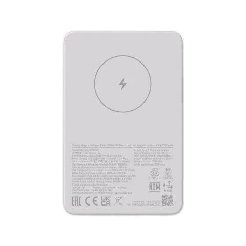 WPB0507 batteria portatile Ioni di Litio 5000 mAh Carica wireless Bianco - Foto 1