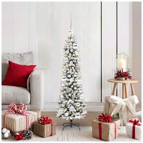 Albero di Natale artificiale con 150 LED Bianco 120 cm - Foto 2