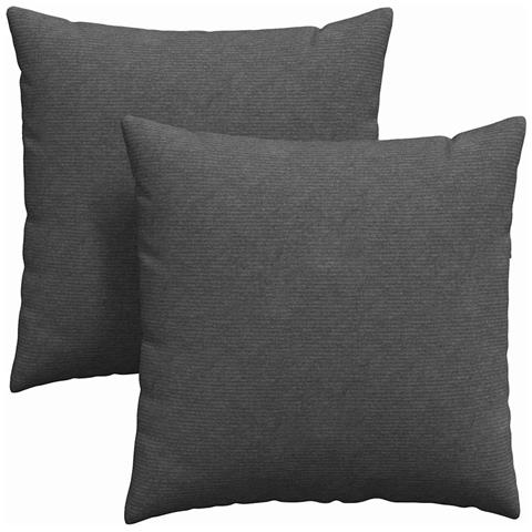 Cuscini da Divano 2 pcs Grigio scuro 80 x 80 cm - Foto 1
