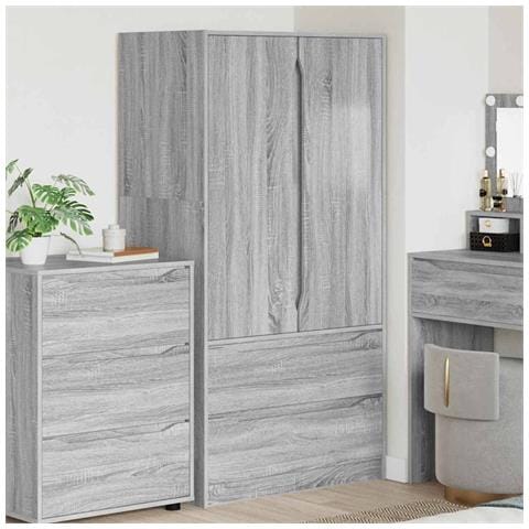 Mobile da Bagno con cassetto Grigio Sonoma 79,5 x 49 x 156 cm - Foto 2