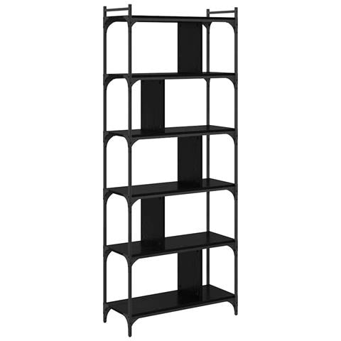 Libreria Rovere nero 76 x 32 x 192 cm Legno multistrato - Foto 1