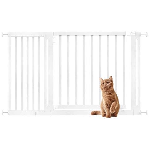 Bettacare Cancelletto Elegance In Legno, Bianco, 135cm - 143cm, Cancelletto Di Sicurezza A Pressione, Passaggio Extra Largo Di 73cm - Foto 1