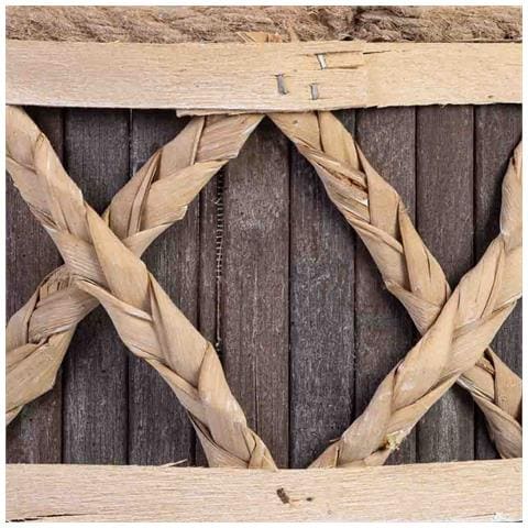 Cesto Tondo In Legno Grigio Con Manici Cm 24x24x13h - Foto 6