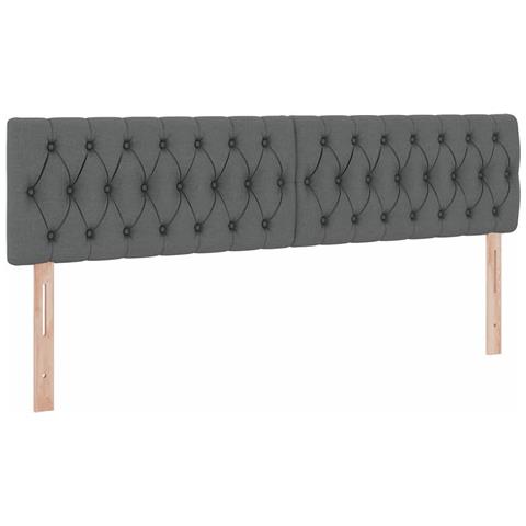 Letto con Contenitore Grigio scuro 200 x 200 cm Pelle Sintetica - Foto 9