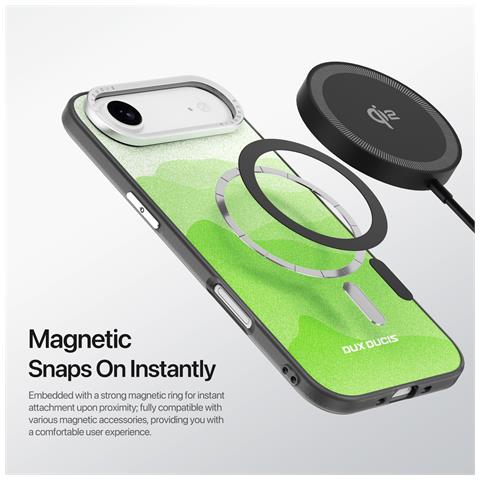 Cover per iPhone Air - TPU+PC+Pelle /PU, Verde, MagSafe - Foto 4