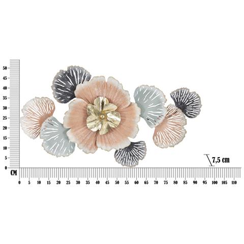 Decorazione In Metallo 3d Fiori 25-multicolore-metallo-93x7,5x53 Cm - Foto 6