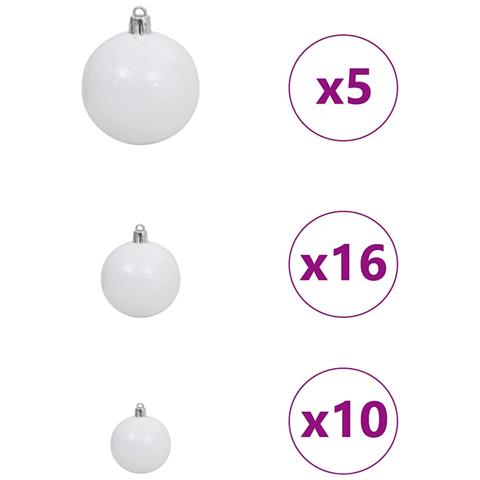 Albero di Natale artificiale con 300 LED Verde 210 cm PE e PVC - Foto 9