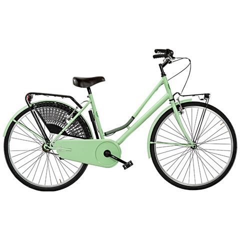 Bici Da Donna Linea Olanda Bicicletta City Bike Ol26 Senza Cambio 1v Completa Di Accessori Con Luci A Led - 46 Verde Pastello - Foto 1