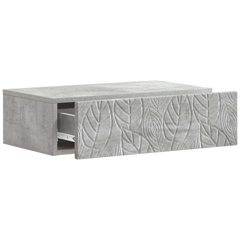 Tavolino da Parete Laterale Grigio Cemento 59 x 34,5 x 17 cm - Foto 2