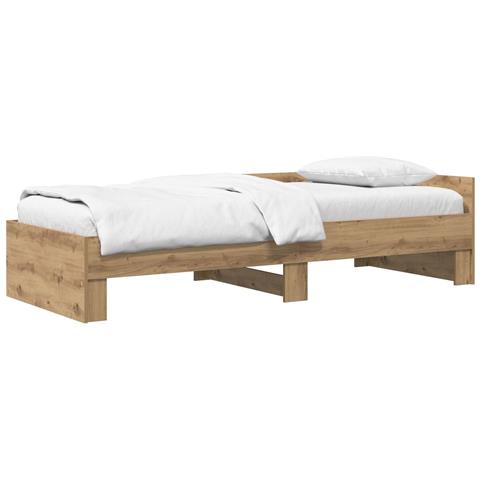 Struttura letto con testata Rovere Artigianale 80 x 200 cm - Foto 1