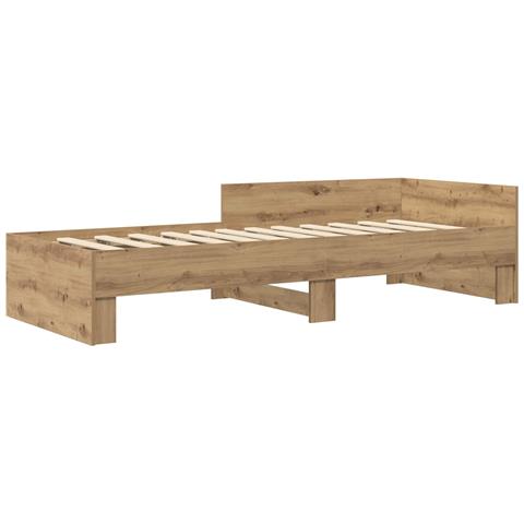 Struttura letto con testata Rovere Artigianale 80 x 200 cm - Foto 2