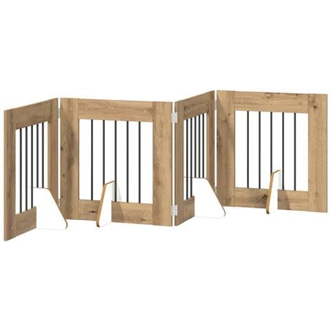 Cancello per cani pieghevole con supporti 4 pcs 241 cm - Foto 1