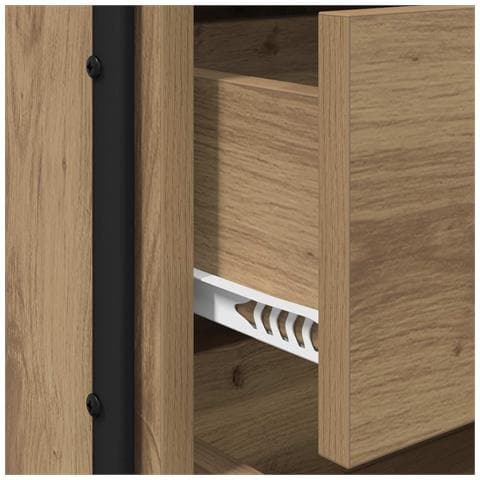 Armadio da Notte 2 pz Rovere Artigianale 40 x 39,5 x 40 cm - Foto 9