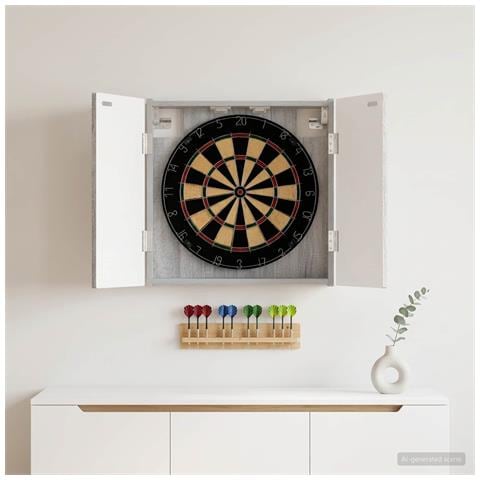 Armadio per Dartboard ALKMAAR Sonoma grigio - Foto 2