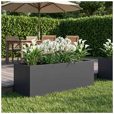 Vaso da giardino Antracite 80 x 30 x 30 cm - Foto 2