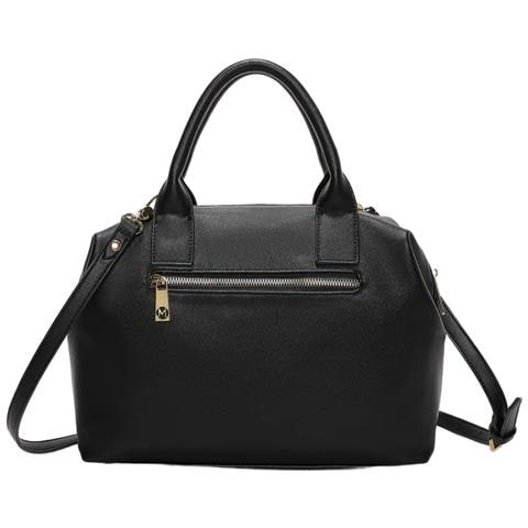 Borsa A Bauletto Con Motivo Ad Onda Nero - Foto 3