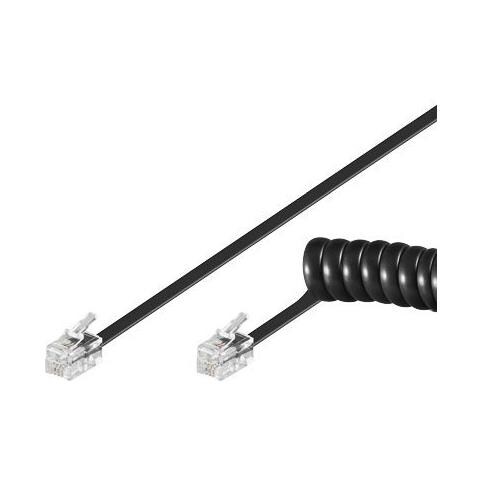 ICOC MD-44-02SBK - Cavo telefonico spiralato per cornetta 2mt RJ10 4P4C Nero - Foto 5