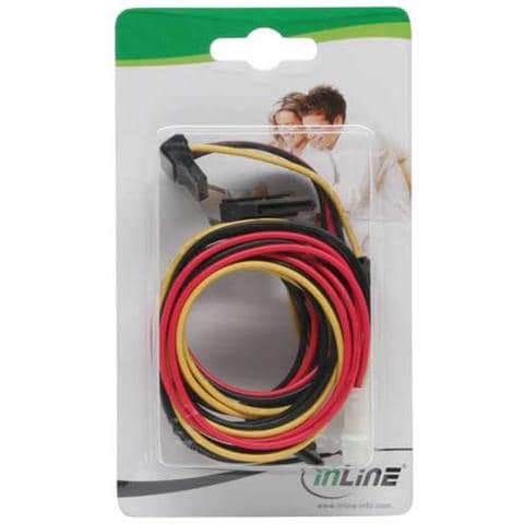 cavo sata alimentazione da 4pin maschio 5,25" (alim.) a 4x 15pin power sata femmina (hdd) , cscatto, 90 gradi valto, y-fo - Foto 2