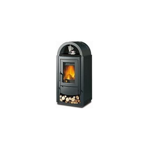 Stufa a Legna in Acciaio Potenza Termica Nominale 9 kW 258 m³ Riscaldabili Colore Nero Antracite - Foto 1