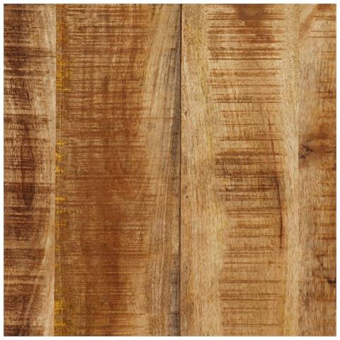 Tavolo Da Pranzo In Massello Di Mango E Acciaio A Croce 180 Cm - Foto 9