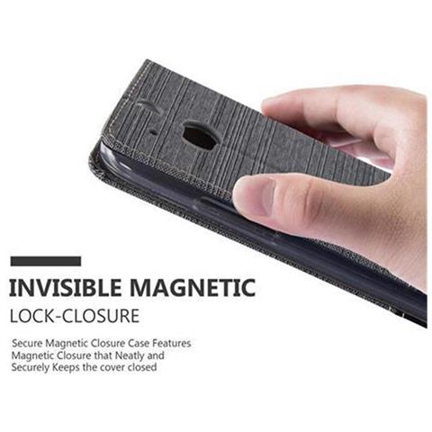 Custodia Compatibile Con Htc One M8 In Grigio Nero - Coperchio Protettiva Con Chiusura Magnetica, Funzione Stand E Tasca Per Le Carte - Foto 9