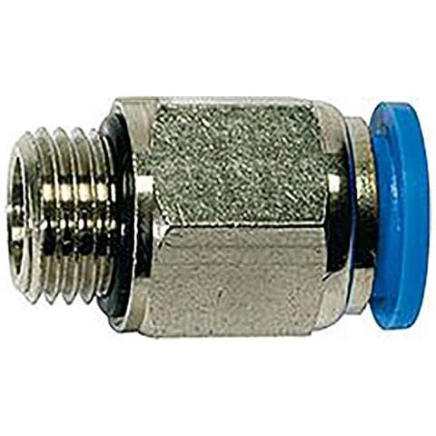 Raccordo A Vite Dritto, Serie Blu, G 3/8 A, Per Tubo Esterno Ø 12 Mm Pressione Di Lavoro Max 15 Bar, Vert Plastica / Ottone - Foto 1