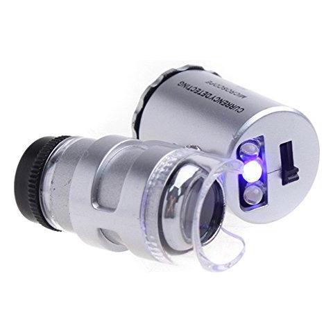 Mini 60x Gioielli Della Lente Di Ingrandimento Del Microscopio Illuminato - Foto 2