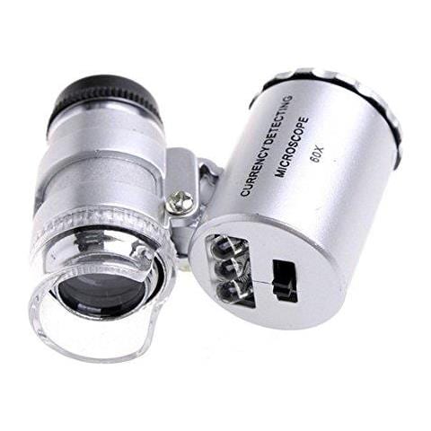 Mini 60x Gioielli Della Lente Di Ingrandimento Del Microscopio Illuminato - Foto 4