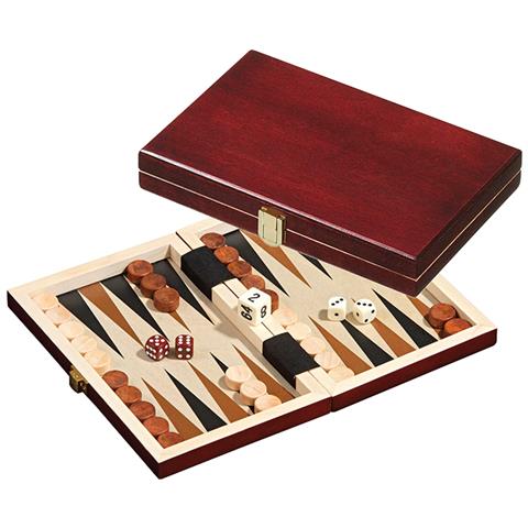 Backgammon Peleponnes Mini 19.5x12.5cm - Foto 1