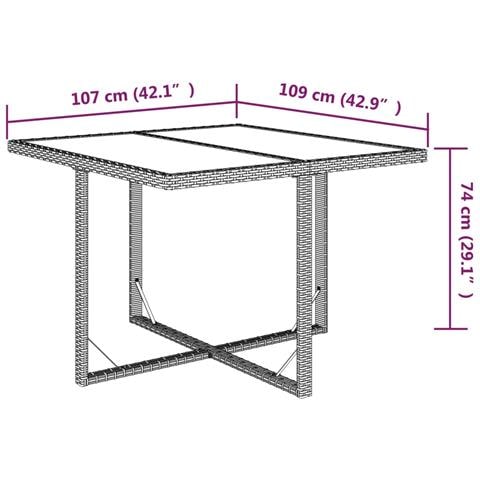 Set Da Pranzo Da Giardino 9 Pz Con Cuscini In Polyrattan Nero - Foto 2