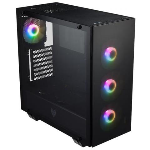 Case FSP CMT512 Midi TowerATX / Micro-ATX / Mini-ITX 2 Porte USB 3.2 Colore Nero - Foto 2