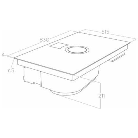 Piano Cottura PRF0120978 a Induzione 4 Zone Cottura da 83 cm Cappa Aspirante / Filtrante Integrata Colore Nero - Foto 8